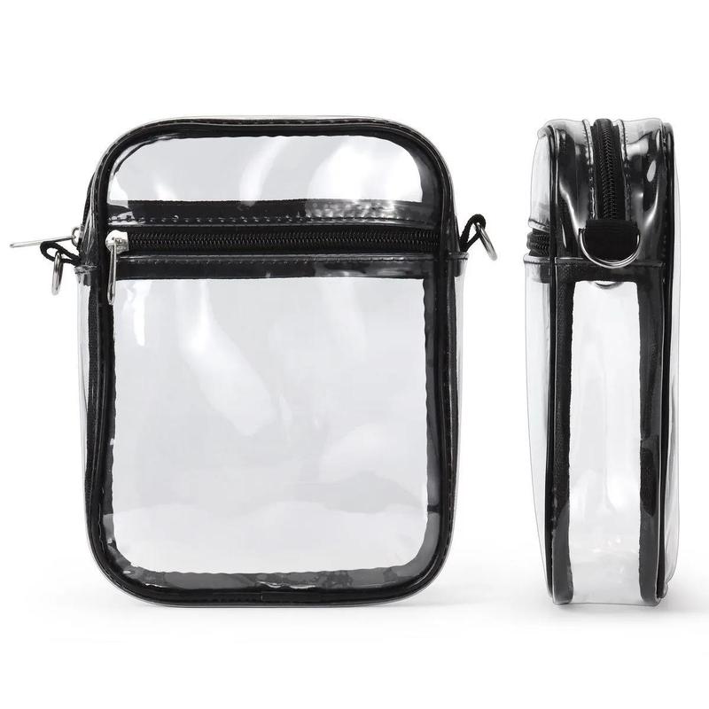 Portable Transparent Storage Bag, Clear Pvc Crossbody Bag with Adjustable Shoulder Strap for Concerts & Sports & Travel, Gym Accessories