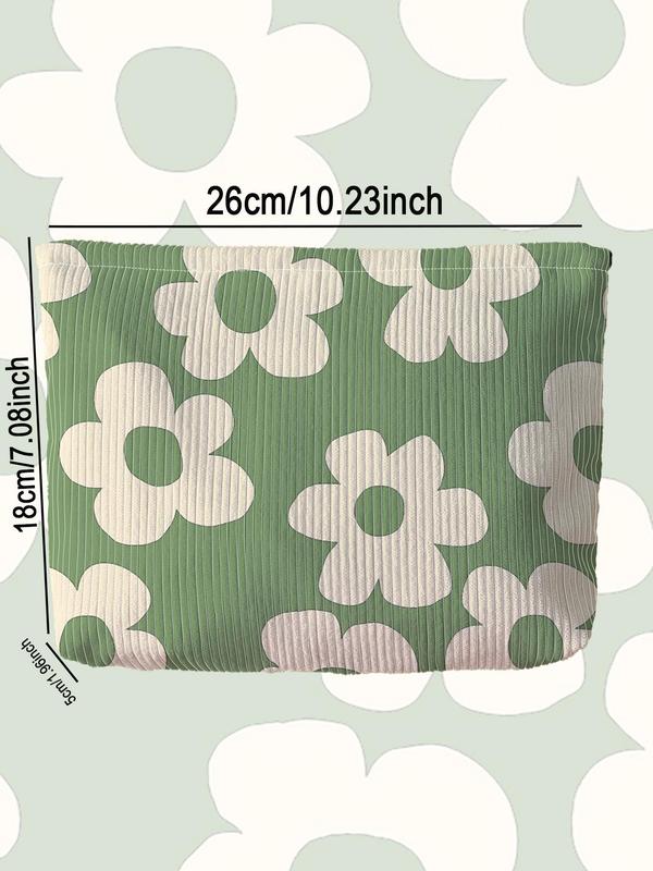 Floral Pattern Makeup Bag, Casual Versatile Storage Bag, Travel Makeup Bag, Suitable for Women and All Kinds Of Occasions