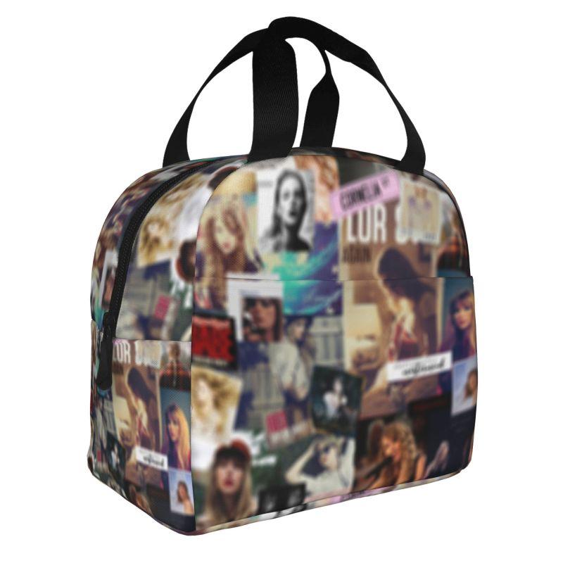 Swift Popular Insulated Lunch Bag Women Tote Bag for Music Lovers, Large Capacity Lunch Box, Reusable Lunch Box for Party Picnic Work