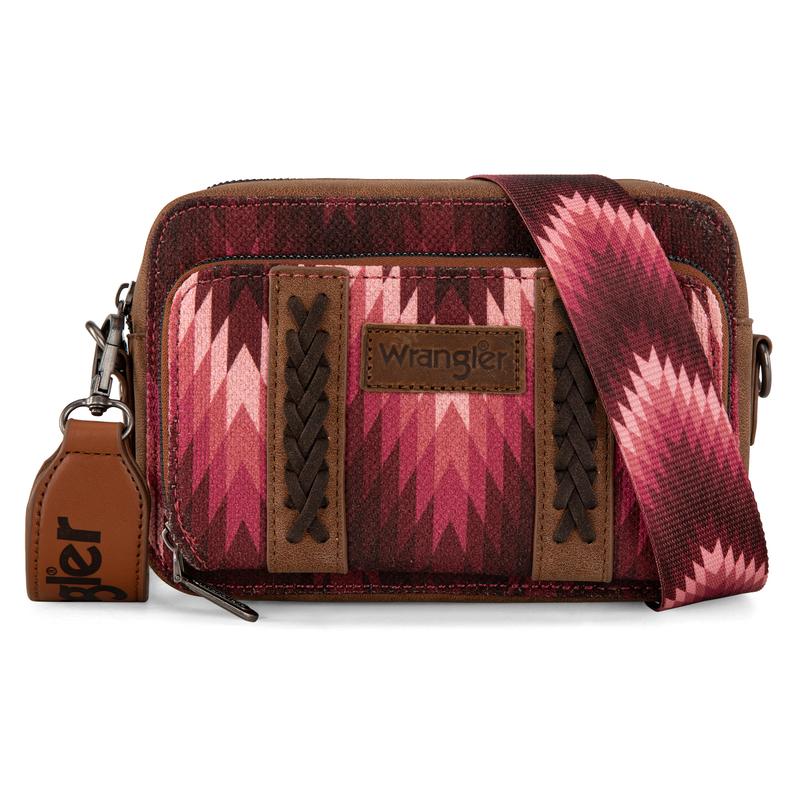 Wrangler [MegaLive] Southwestern Pattern Print Camera Bag for Women Shoulder Handbag with Adjustable Strap