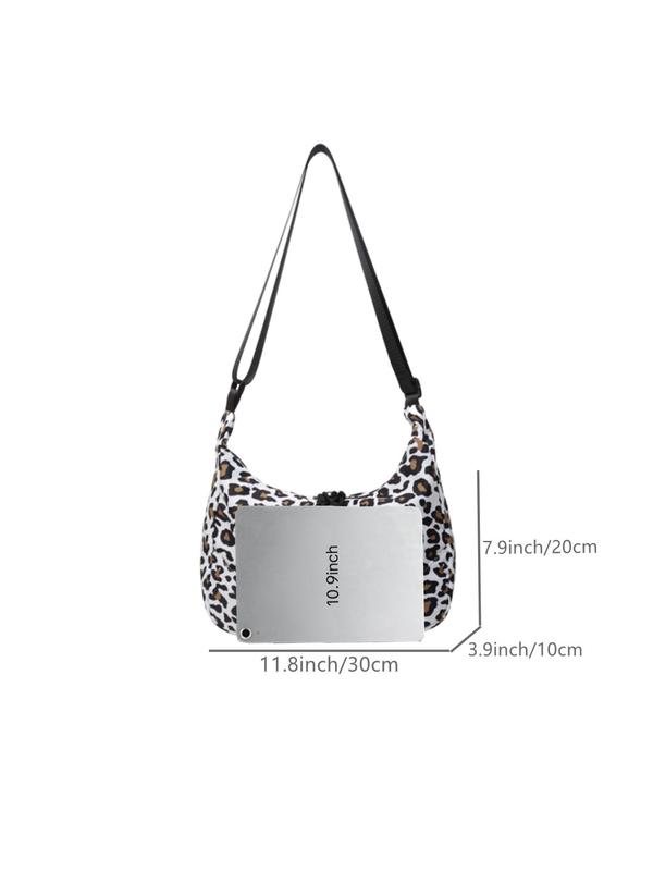 Fashion Leopard Pattern Crossbody Bag, Casual Versatile Shoulder Bag for Women, Trendy All-match Bag for Daily Use