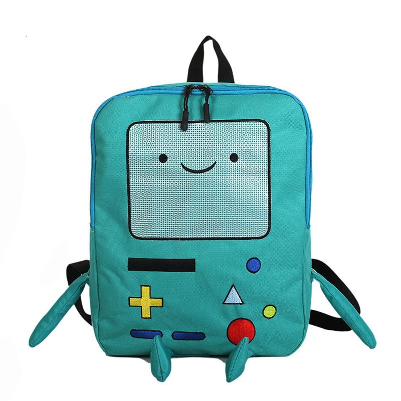 Cute Cartoon Adventure Time Bmo Backpack Creative Funny Student School Bag Casual Travel Bag Daypack