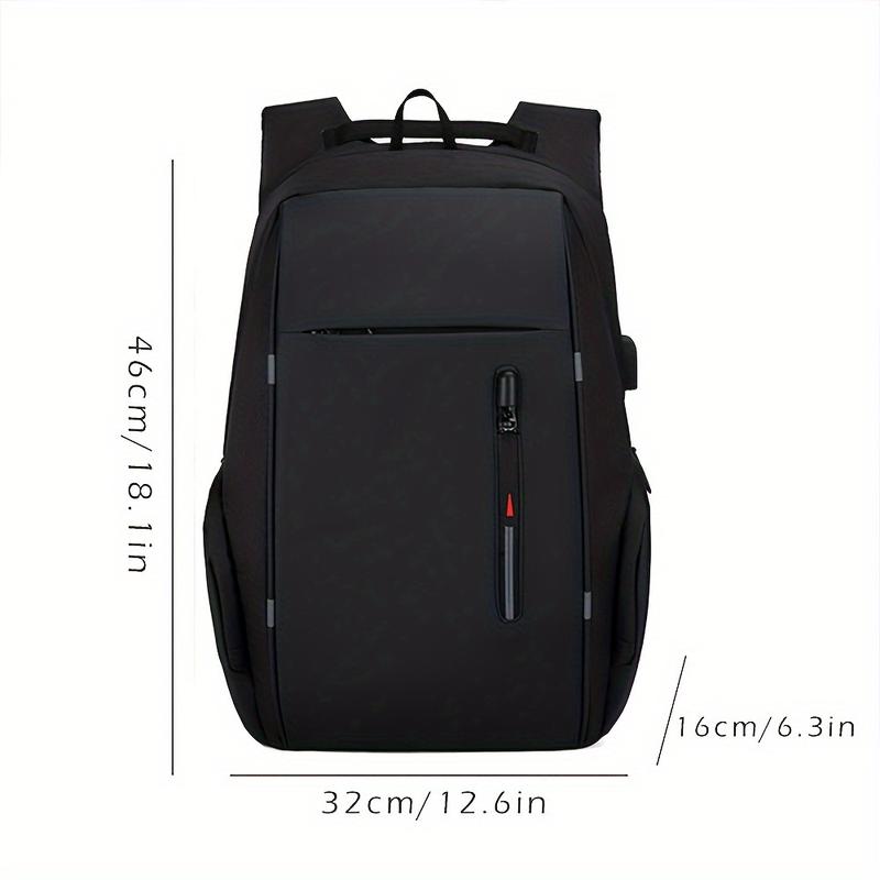 Fast shipping，Laptop Backpack With USB Charging Port - Students, Business Professionals, Travelers - Nylon, Soft Shell, Waterproof, Zipper, Laptop Backpack, Polyamide - Suitable for College students, business travelers, outdoor enthusiasts