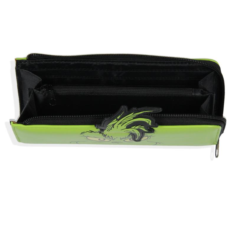 How The Grinch Stole Christmas 3D Character Faux Leather Zip Closure Wallet