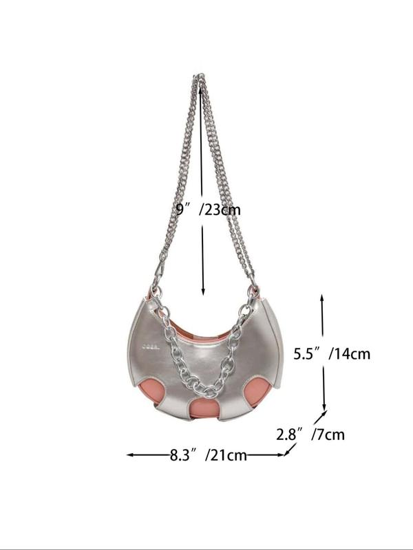 Women's Street Trend Hobo Bag, Trendy Vintage Shoulder Clutch, Chic Y2k All-match Half Moon Bag for Daily Use for Women & Girls