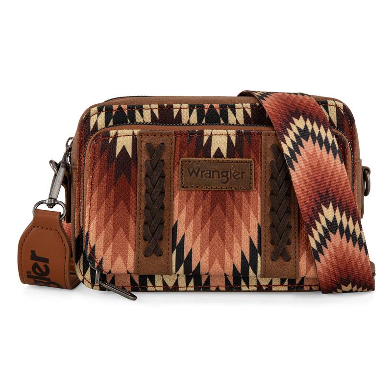 Wrangler [MegaLive] Southwestern Pattern Print Camera Bag for Women Shoulder Handbag with Adjustable Strap