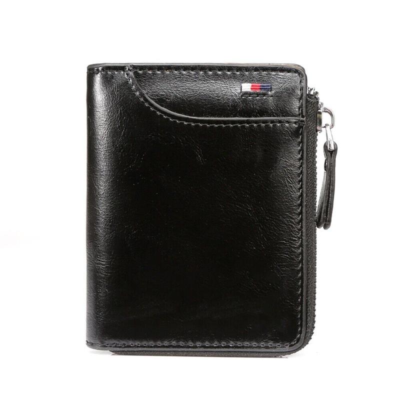 Men's RFID Blocking Leather Wallet with 14 Card Slots and ID Windows - Black Brown Coffee