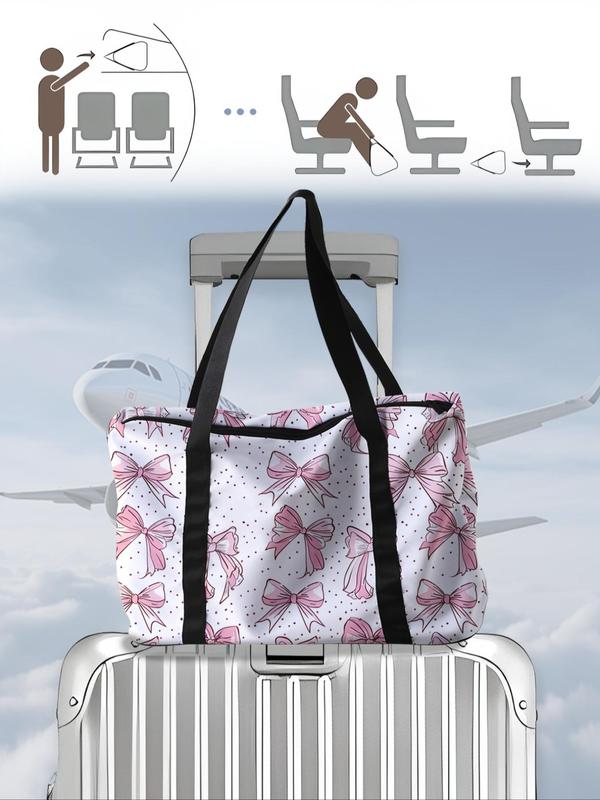 Butterfly Pattern Tote Bag, Large Capacity Travel Bag, Portable Overnight Bag, Fashion Yoga Training Bag with Shoe Storage