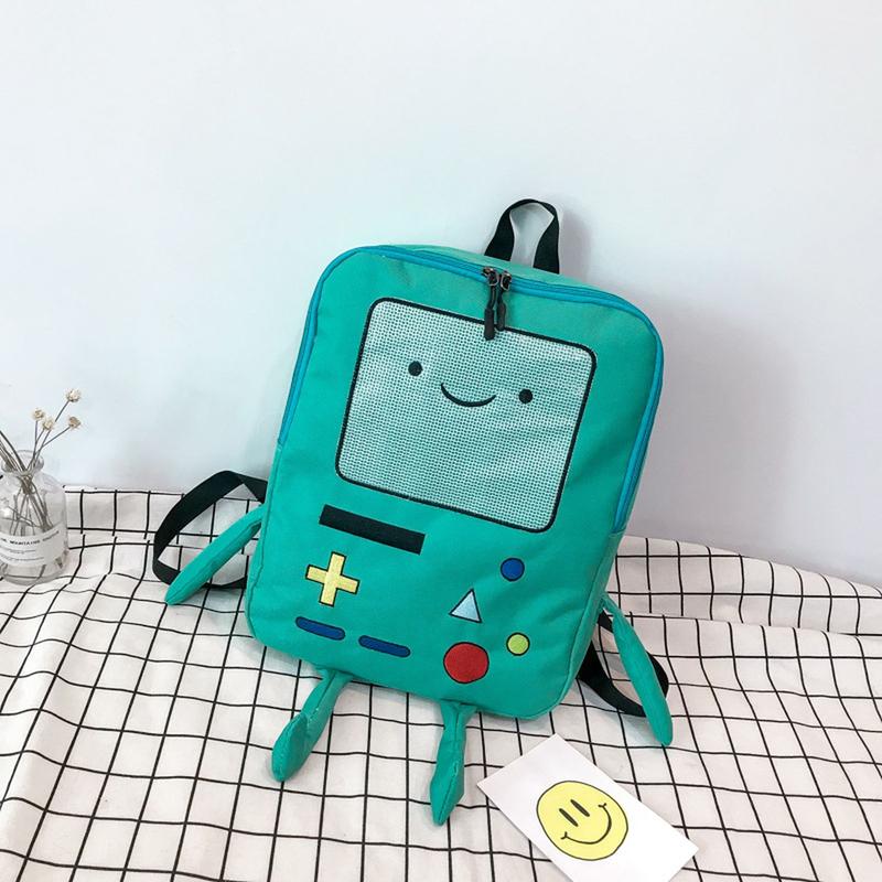 Cute Cartoon Adventure Time Bmo Backpack Creative Funny Student School Bag Casual Travel Bag Daypack