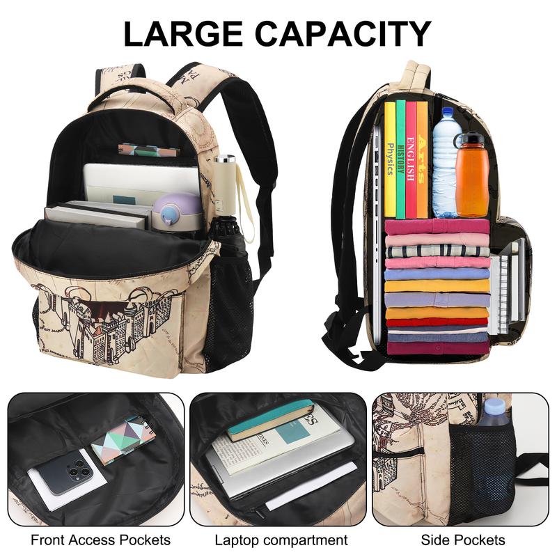 17 Inch Travel Backpack Harry Potter Backpack School Bag Bookbags Travel Bags lightweight Gift Backpack for Women Men