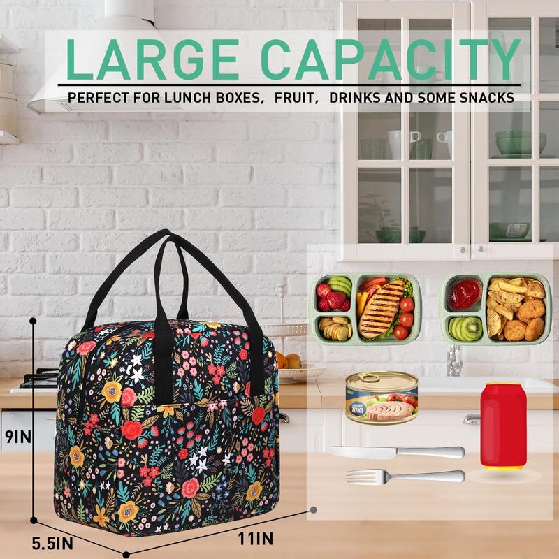 Lunch Bag,Lunch Box for Women Men,Reusable Insulated Lunch Tote,Small Leakproof Cute Lunch Cooler with High Capacity for Work,Picnic,Camping