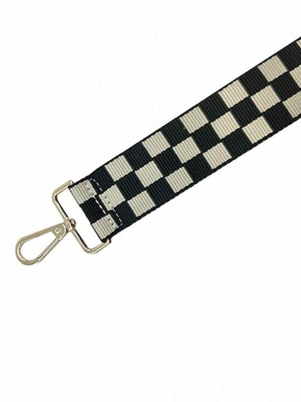 Checked Pattern Adjustable Bag Strap, Casual Bag Strap for Women & Men, Fashionable Bag Accessories for Daily Use