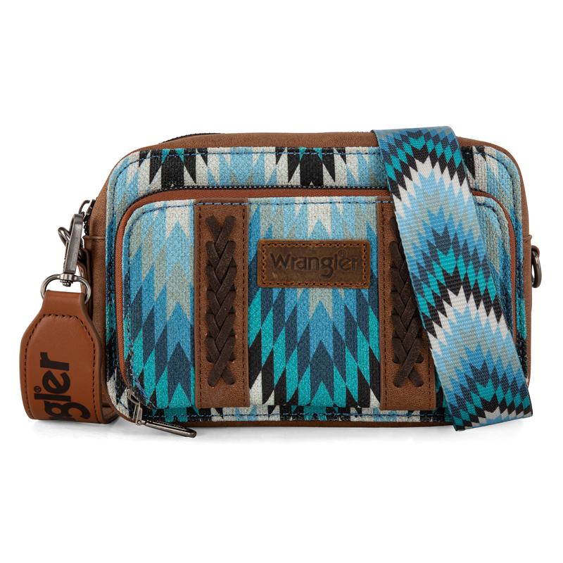 Wrangler [MegaLive] Southwestern Pattern Print Camera Bag for Women Shoulder Handbag with Adjustable Strap