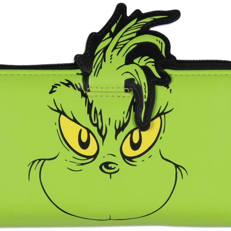 How The Grinch Stole Christmas 3D Character Faux Leather Zip Closure Wallet