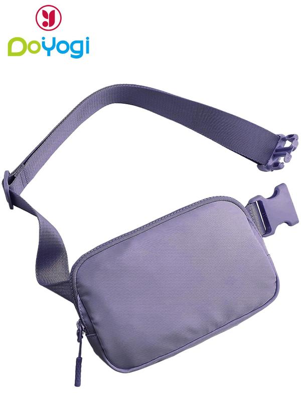 Women's Solid Color Fanny Pack, Fashionable Casual Versatile Zipper Chest Bag for Daily Used, Trendy All-match Sling Bag for Women & Girls, Fall Outfit、Fall Freshness