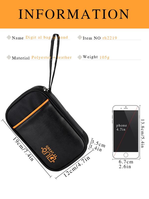 Multi-grid Travel Organizer, 2024 New Style Portable Zipper Storage Bag for Women and Men, Travel Storage Bag for Phone, Power Bank, Earphone, Key