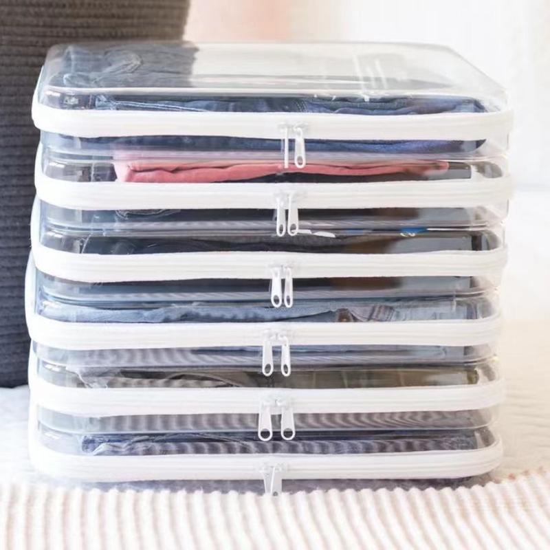 Transparent storage box PET travel storage bag set Digital toiletries storage bag Clothes shoes chain storage box