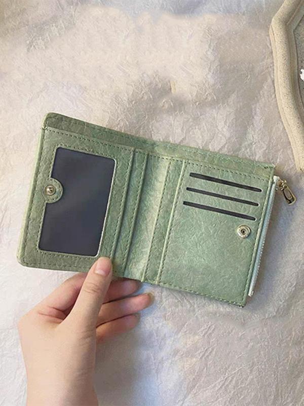 Women's Fashionable Letter Pattern Zipper Short Wallet, Casual Versatile Bifold Wallet for Daily Used, Trendy All-match & Exquisite Wallet for Birthday Gift