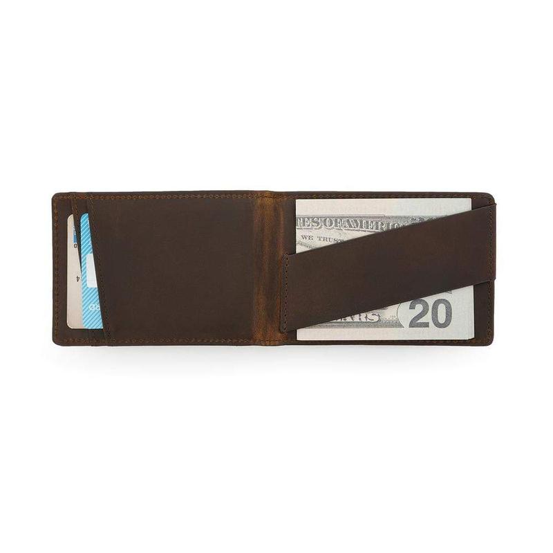 The Ranger Full Grain Leather Bi-fold Wallet with Cash Strap