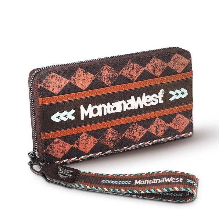 Montana West Southwestern Print Whipstitch Wallet