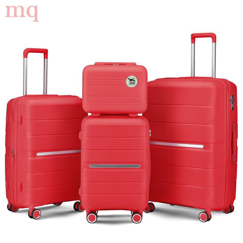 MQ Expandable Suitcase Set of 4 Pieces - 14'', 20'', 24'', 28'' PP Lightweight and Durable Luggage