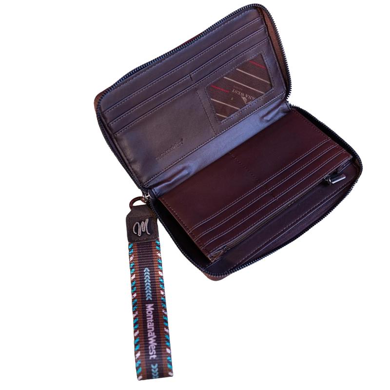 Montana West Southwestern Print Whipstitch Wallet