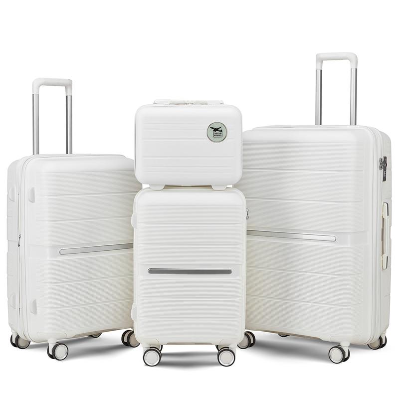 MQ Expandable Suitcase Set of 4 Pieces - 14'', 20'', 24'', 28'' PP Lightweight and Durable Luggage