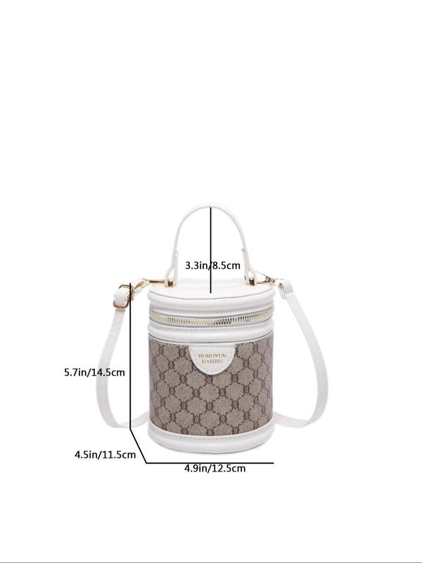 Fashionable Geometric Pattern Crossbody Bag, Casual Versatile Bucket Bag for Women, Trendy All-match Commuter Bag for Daily Used