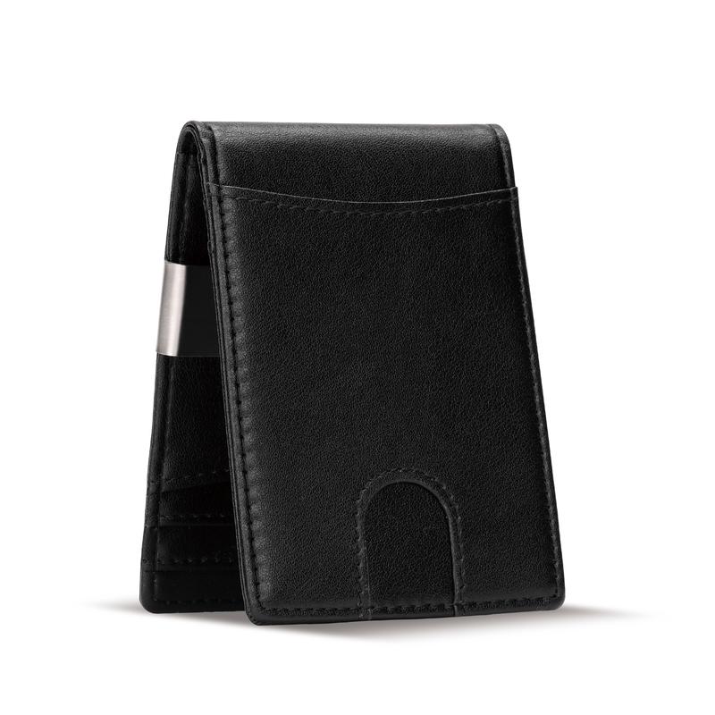 Bruno Marc Men's Slim Wallet with Money Clip