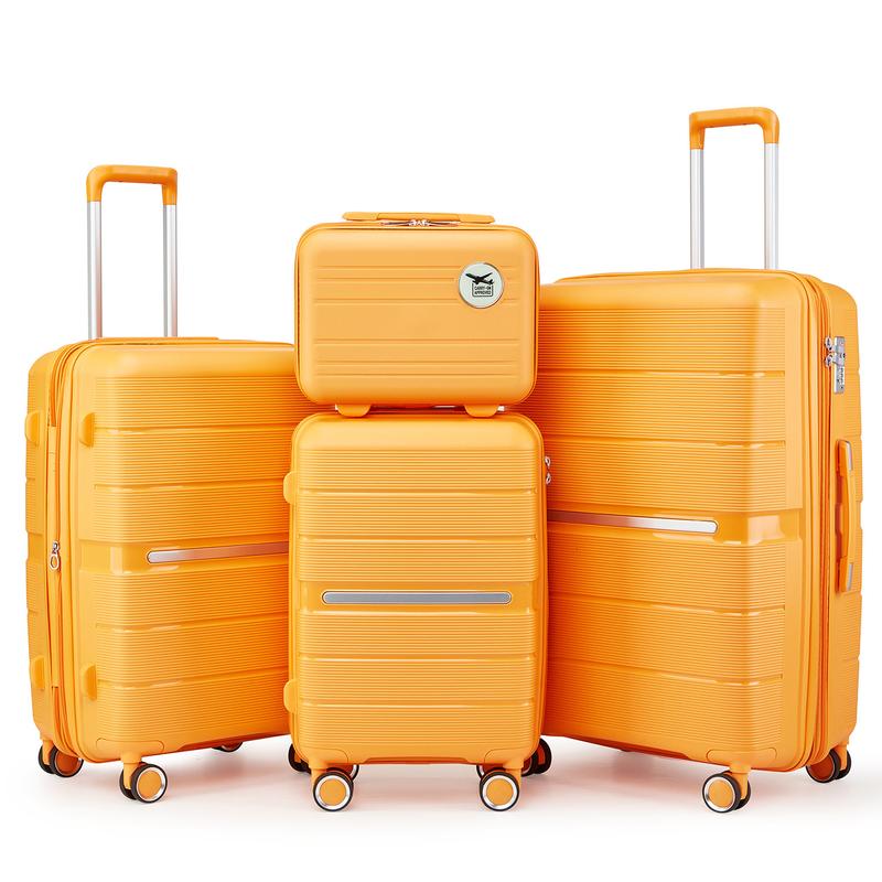 MQ Expandable Suitcase Set of 4 Pieces - 14'', 20'', 24'', 28'' PP Lightweight and Durable Luggage