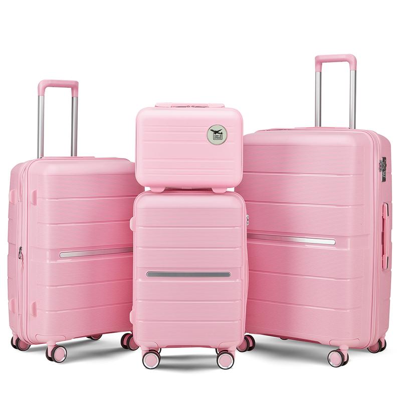 MQ Expandable Suitcase Set of 4 Pieces - 14'', 20'', 24'', 28'' PP Lightweight and Durable Luggage