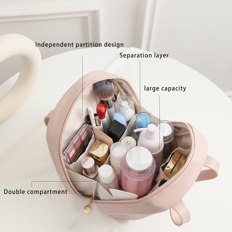 makeup storage bag suitable for travel and business trips, with large capacity and compartments for hand carry.