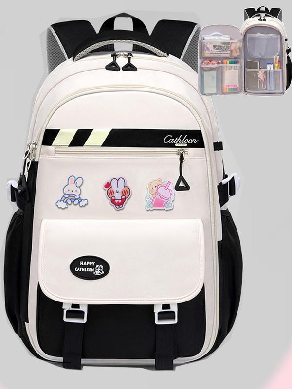 Fashion Casual Schoolbag for Girl, Lightweight Large Capacity Travel Backpack Bag, Durable Backpack for Adults, Casual Trendy Versatile High-quality Daily Commuting Bag, Backpacks for School