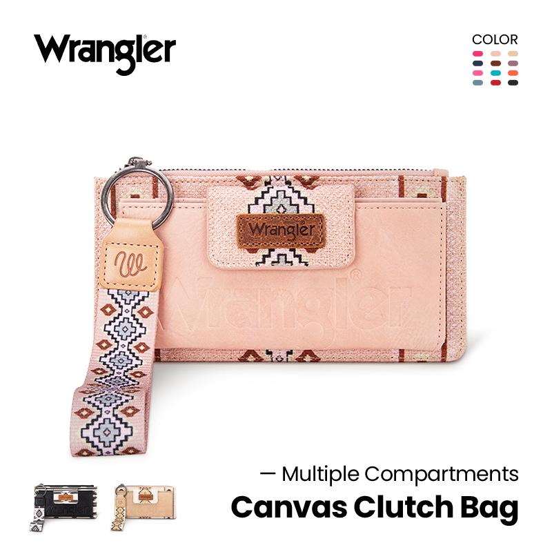 Wrangler Canvas Clutch Bag with Multiple Compartments