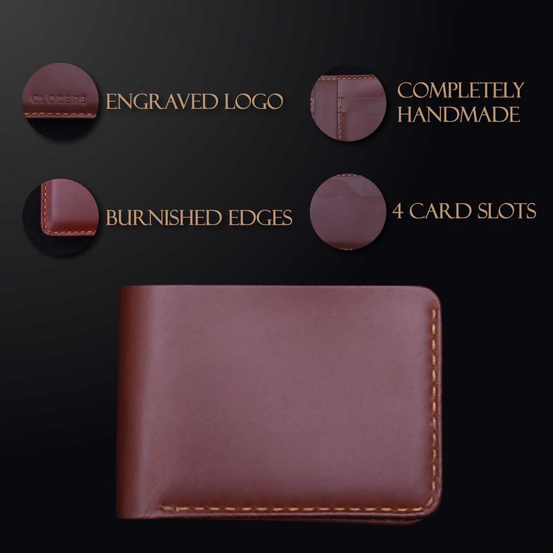 CLOZERE Avante Dark Brown Lucid Light Brown Leather Men's Wallet gift box leather wallet fall freshness