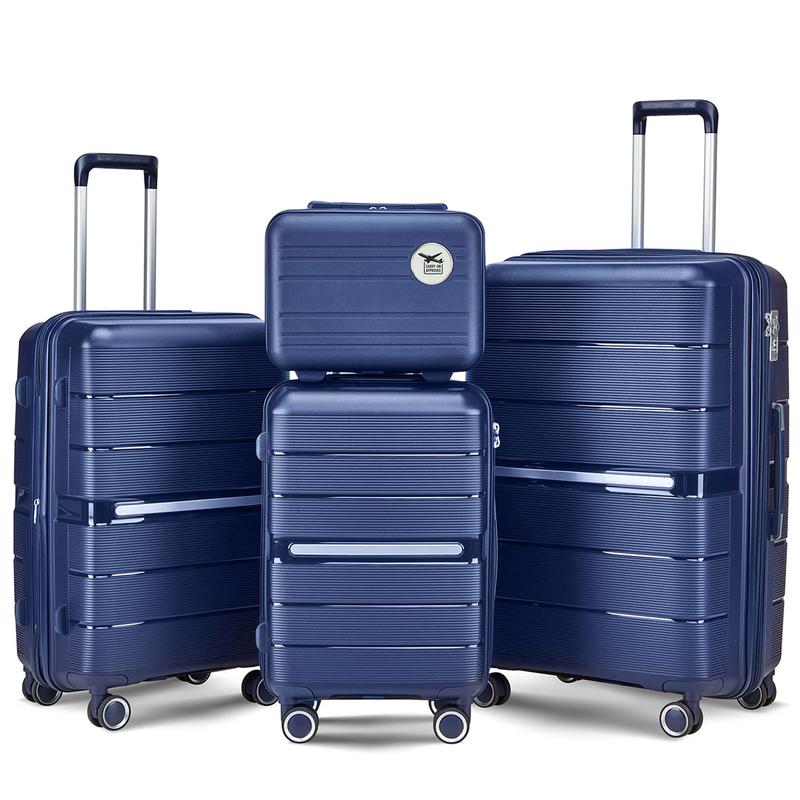 MQ Expandable Suitcase Set of 4 Pieces - 14'', 20'', 24'', 28'' PP Lightweight and Durable Luggage