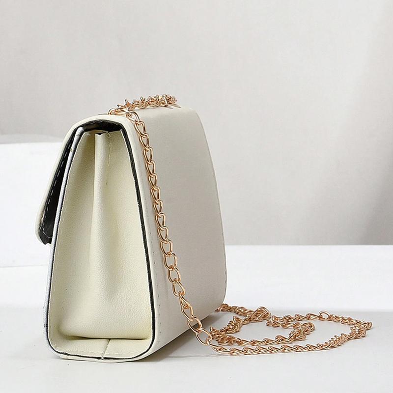 Chic Chain Shoudler Bag for Women Trendy Sequin Flap Crossbody Bag Aesthetic Pattern Satchel Bag Convenient Purse for Daily Use