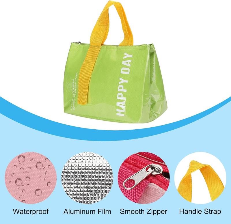 McDonald's Lunch Bag Simple Bento Cooler Bag Lunch Tote Bag for Picnic, Work, Hiking, Beach for Women Men Adults