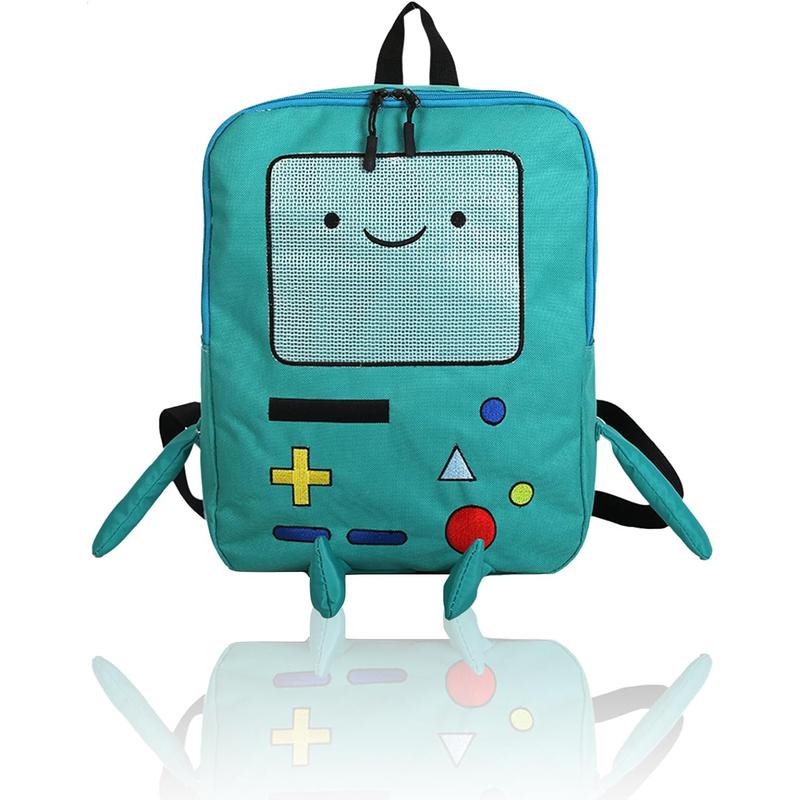 BeeMore Cartoon Robot Travel Laptop Cute Backpack Blue PU Robot Animal BeeMore Finn Jake Adventure Trip Backpack Water Resistant College Computer Bag Gift for Men & Women Fits 15.6 Inch Notebook