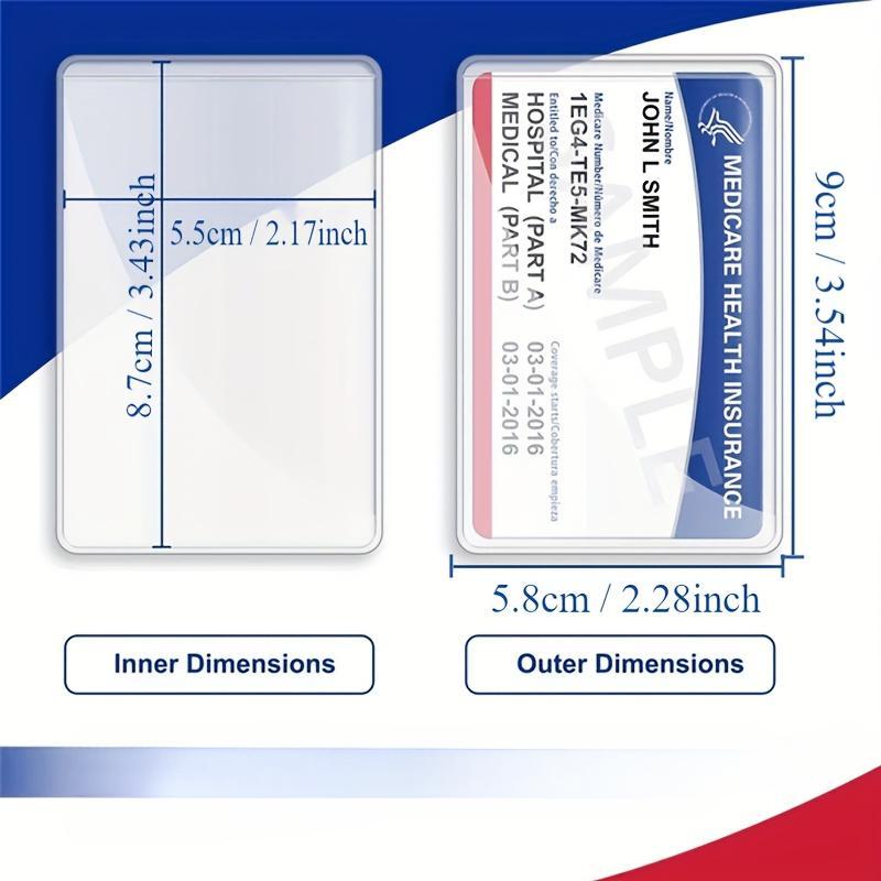 Clear PVC Card Holder Withou Wallet, 20pcs Waterproof & Anti-scratch Card Protector, Business Card Holder for Daily Office & Travel