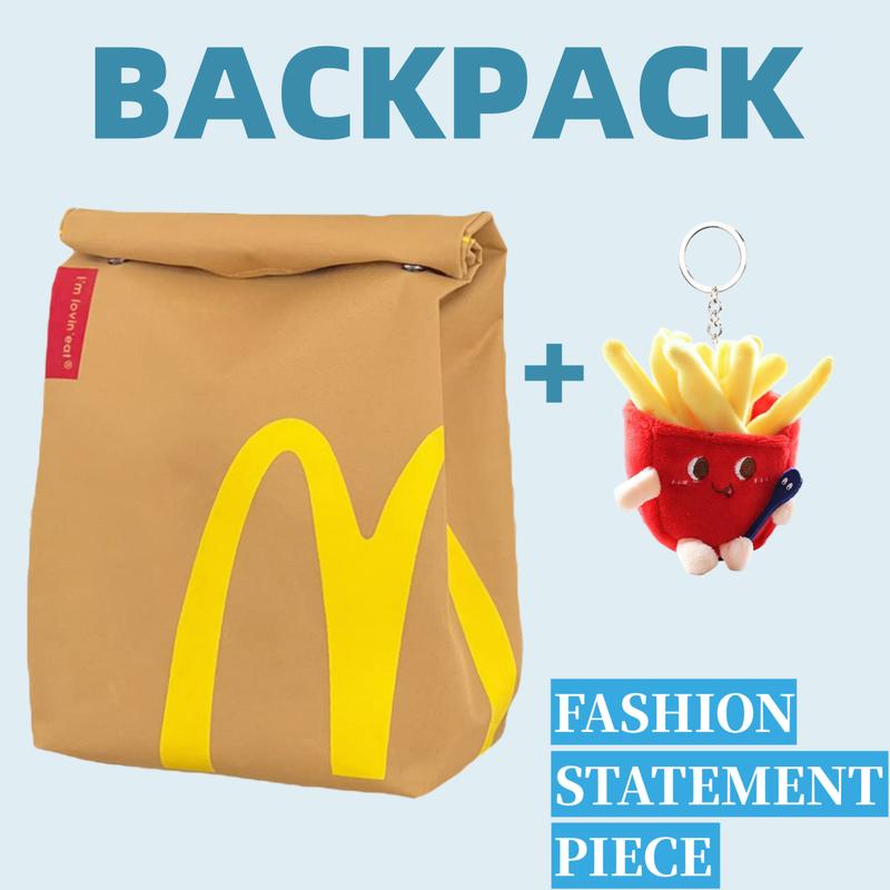 Crossbody Bag McDonald's Canvas Bag Large Capacity Messenger Bags for Students Girls Boys Fashion Funny