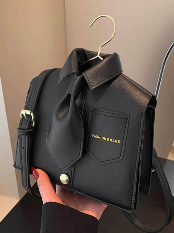 Women's Cute Shirt Design Shoulder Bag, Fashionable PU Leather Shoulder Bag for Daily Used, Casual Trendy Versatile High-quality Daily Commuting Bag