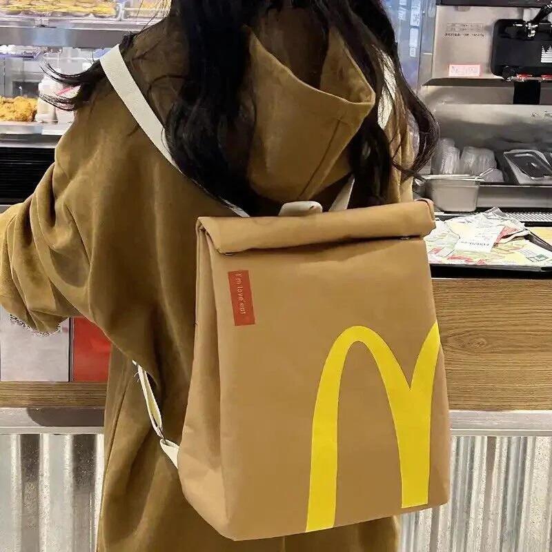 Crossbody Bag McDonald's Canvas Bag Large Capacity Messenger Bags for Students Girls Boys Fashion Funny