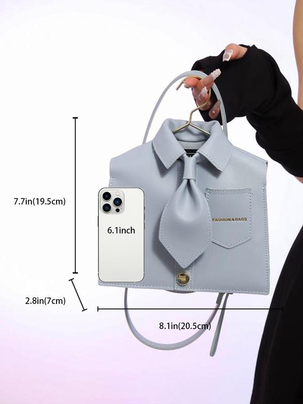 Women's Cute Shirt Design Shoulder Bag, Fashionable PU Leather Shoulder Bag for Daily Used, Casual Trendy Versatile High-quality Daily Commuting Bag