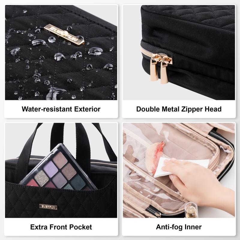 Everfun Toiletry Bag for Women Traveling With Leakproof Compartment Cosmetic Organizer Dopp Kit Travel Accessories Essentials Must Have toiletries bag bags for women makeup bag makeup bag with mirror toiletry travel bag christmas gift ideas