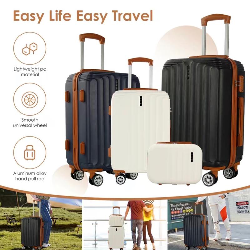 UUH Hardshell Luggage Sets with TSA Locks - 4pcs 6pcs 7pcs 8pcs 9pcs, Lightweight Suitcase for Travel with Spinner Wheels