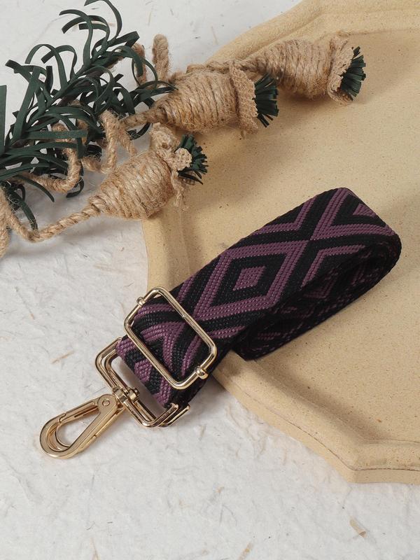 Simple Geometric Pattern Nylon Bag Strap, Replaceable Adjustable Travel Bag Strap for Women and Men, Multifunctional Versatile Bag Strap for Shoulder Bag Crossbody Bag