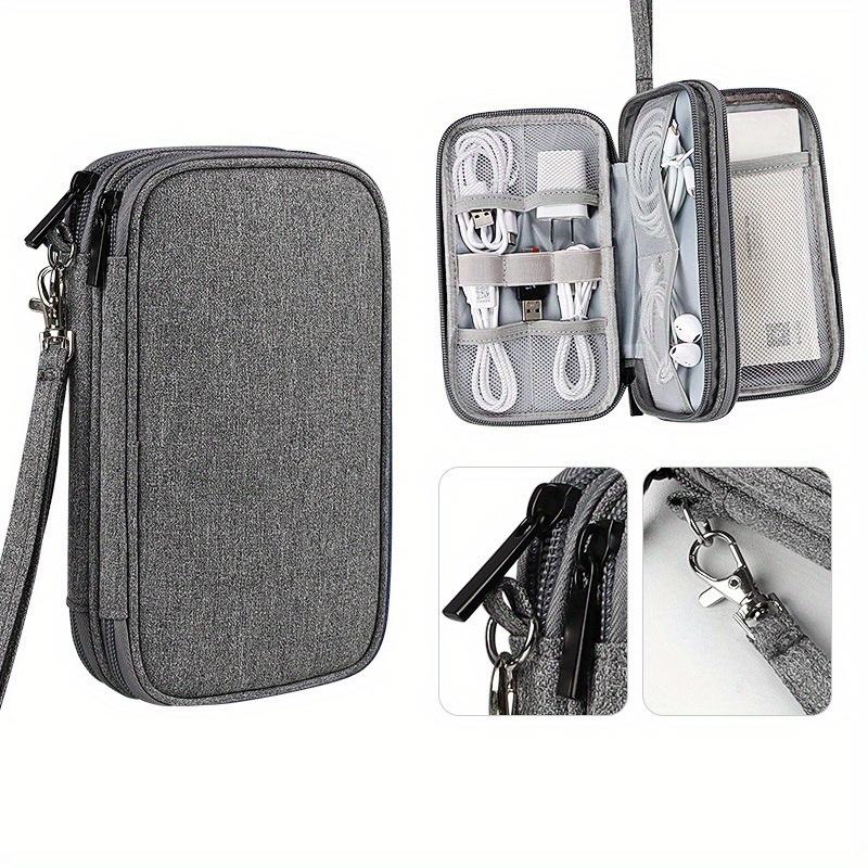 Organized Travel Companion: Digital Storage Bag with Power Bank, Mouse, Charger, Data Cable, Mobile Power, Hard Drive Case, and Protective Cover - Durable Polyester Material