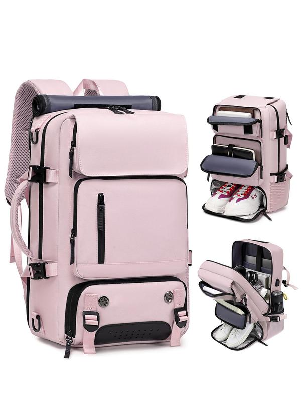 Large Capacity Backpack, Multi-functional Business Travel Backpack with Shoes Compartment & Usb Charging Port, Lightweight Daily Backpack for Women & Men