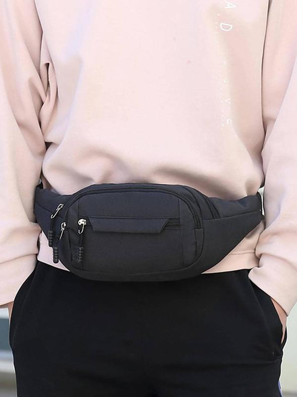 Men's Sporty Minimalist Belt Bag,  Casual Trendy Zipper Sling Bag, Fashionable Versatile Chest Bag & Waist Bag for Daily Use